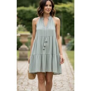 NWOT Wishlist Apparel tiered ruffle hem mini dress